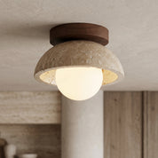 Lumen Piedra Stone Ceiling Light