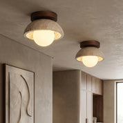 Lumen Piedra Stone Ceiling Light
