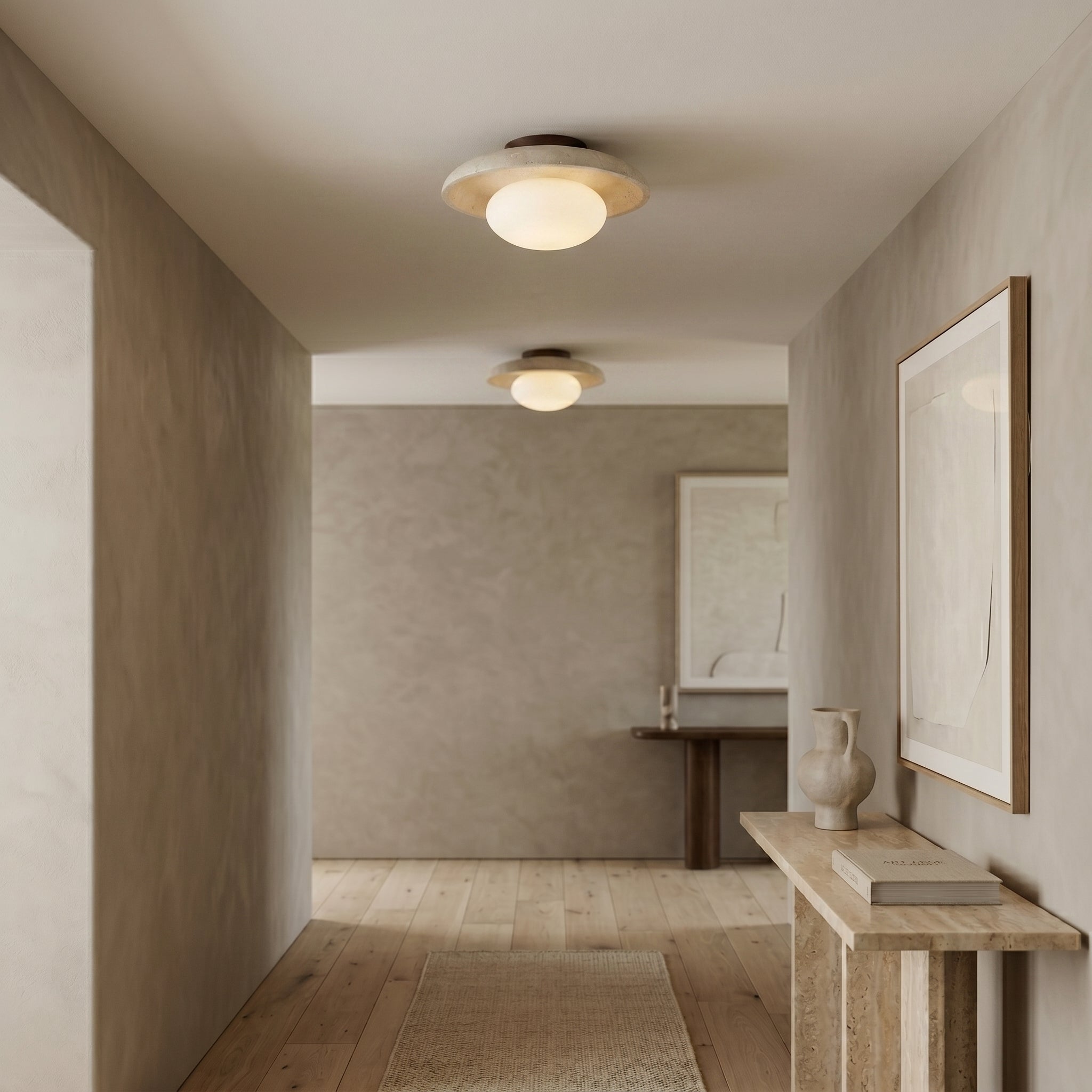 Lumen Mylie Travertine Ceiling Lamp