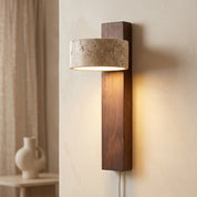 Lumen Tersus Travertine Wall Light
