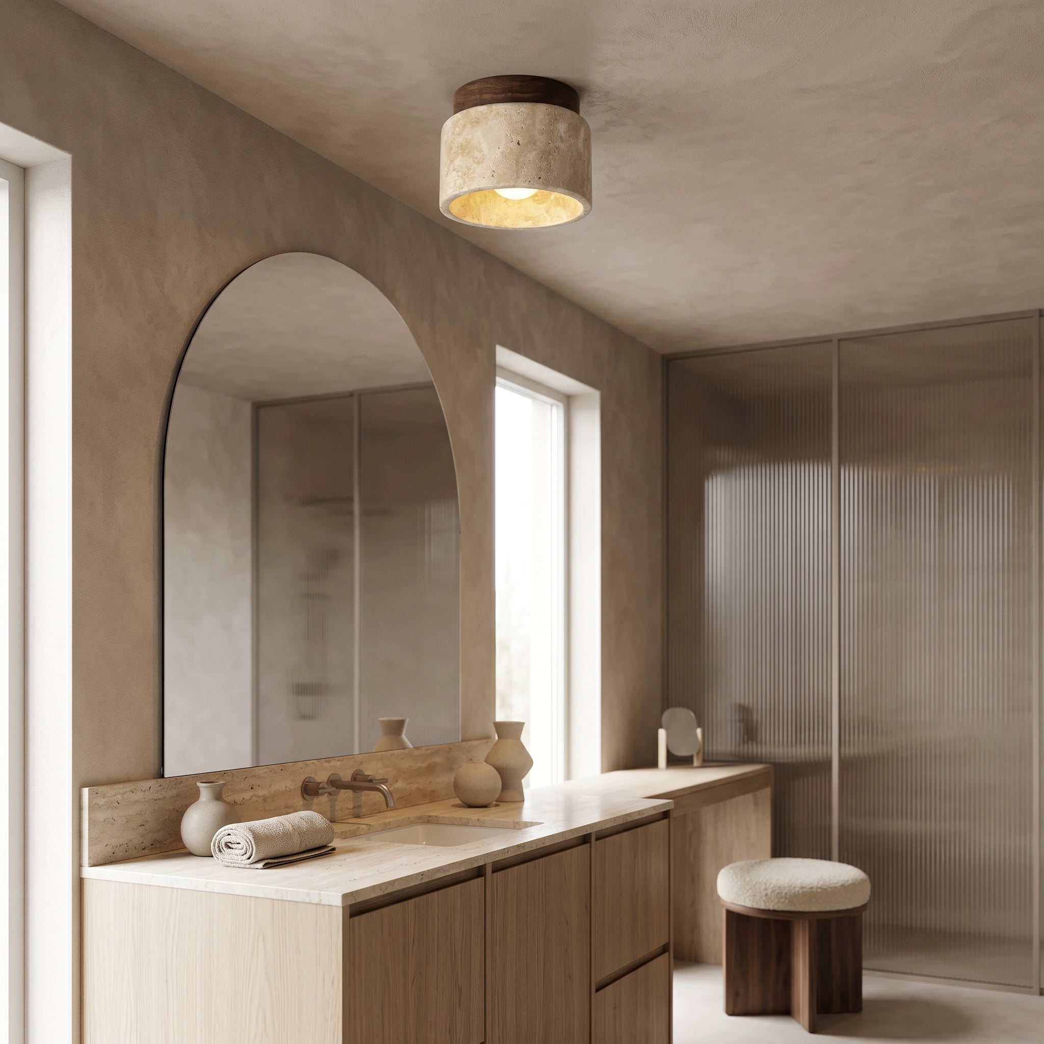 Lumen Sonoma Stone Ceiling Light