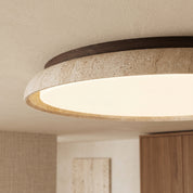Lumen Round Travertine Ceiling Light