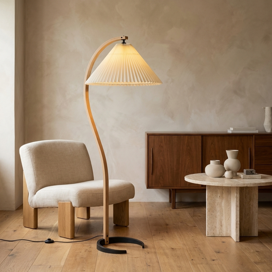 Lumen Caprani Wooden Floor Lamp