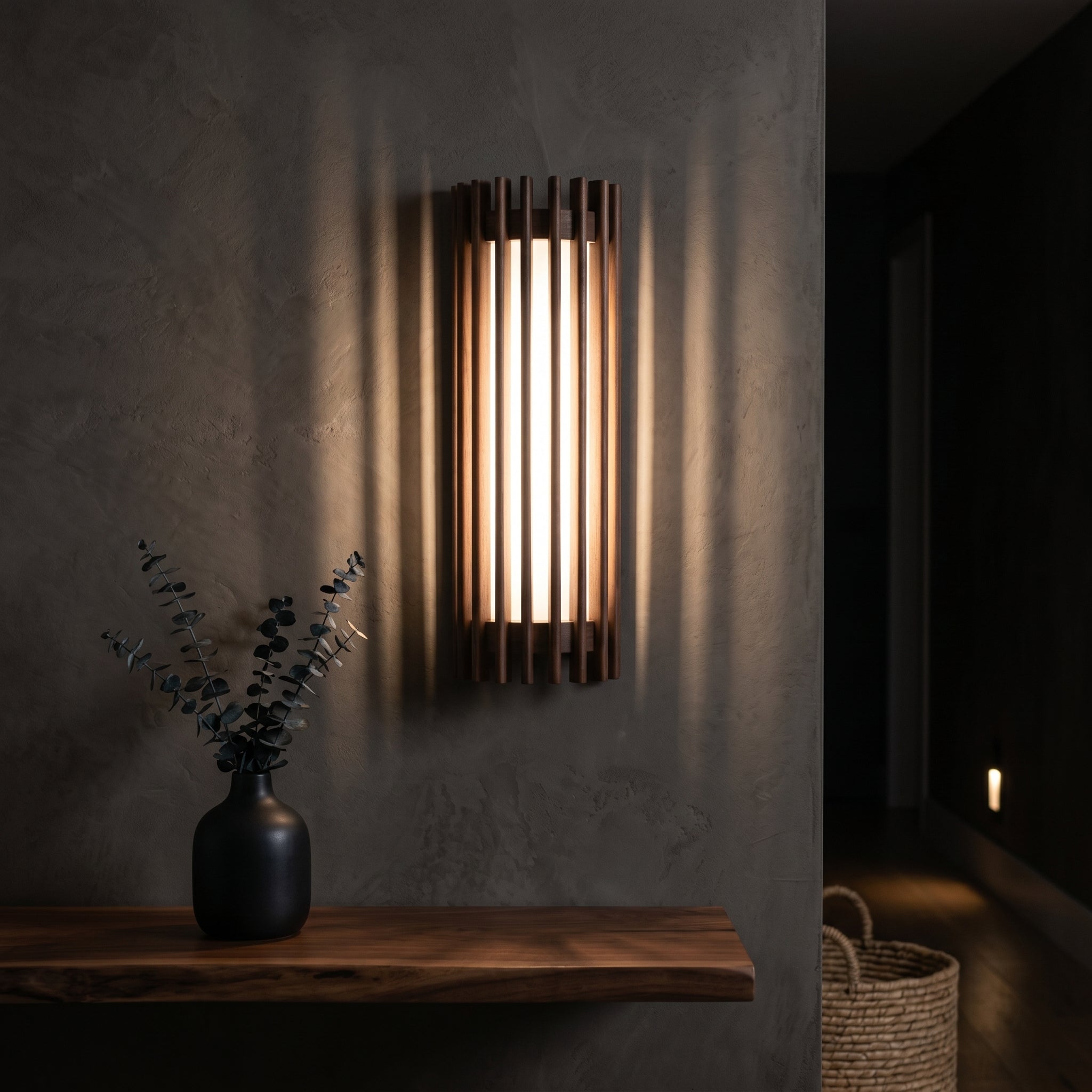 Lumen Regina Walnut Wall Lamp