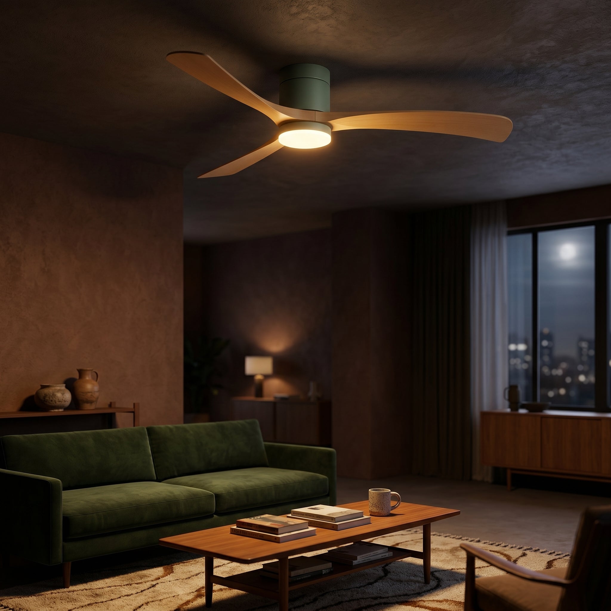 Lumen Contemporary Ceiling Fan Light