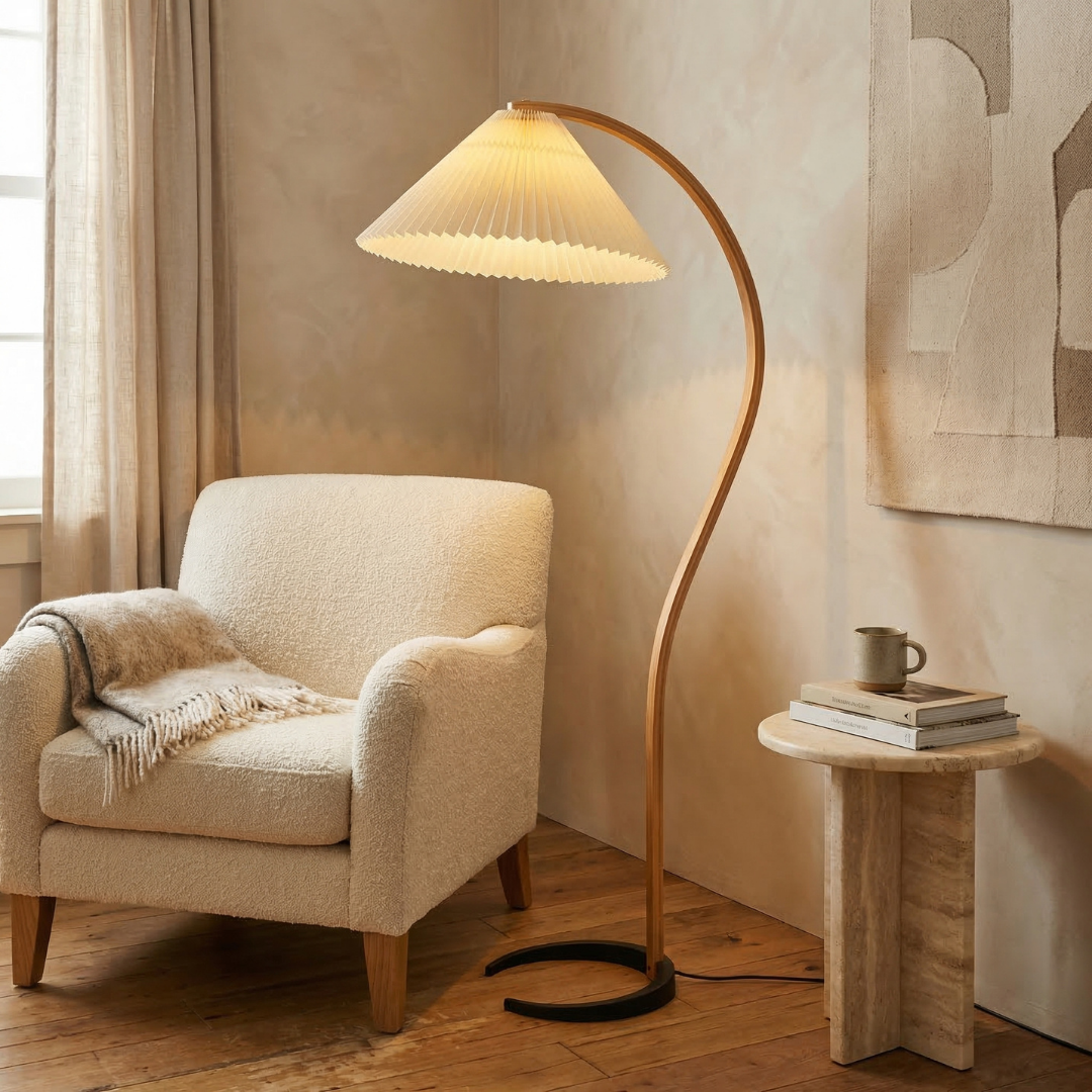 Lumen Caprani Wooden Floor Lamp