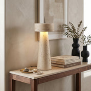 Lumen Kawa Travertine Table Lamp
