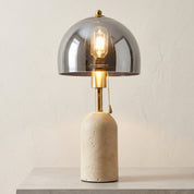 Lumen Avero Travertine Table Lamp