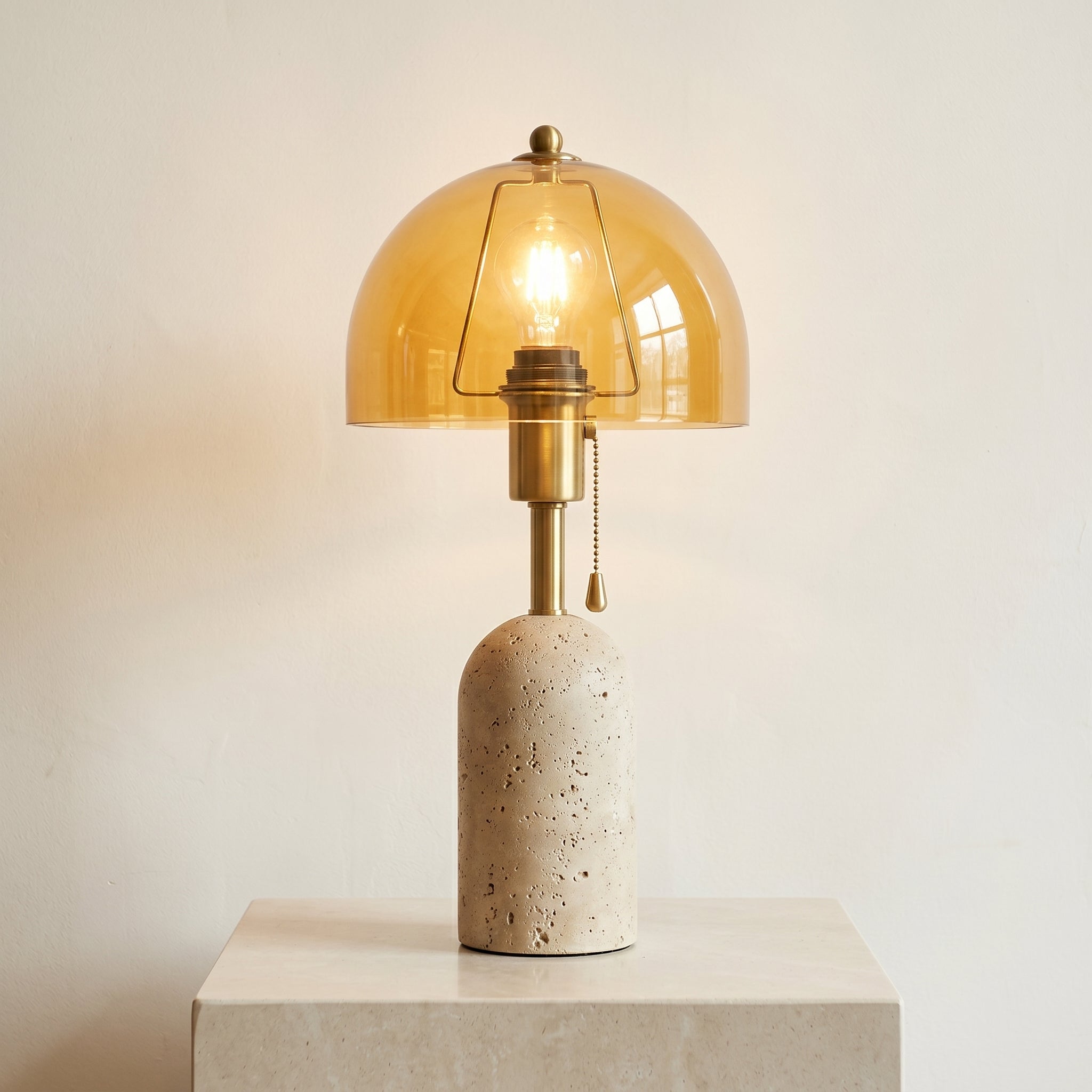 Lumen Avero Travertine Table Lamp