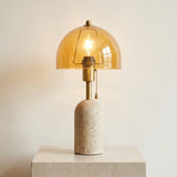 Lumen Avero Travertine Table Lamp