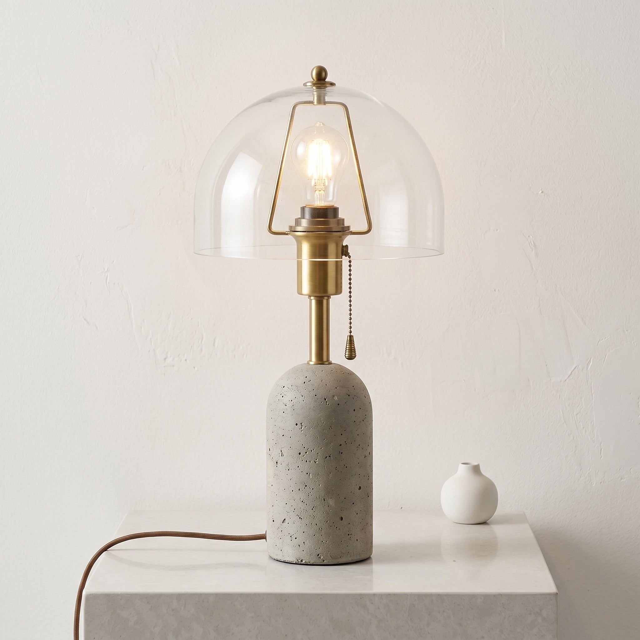 Lumen Avero Travertine Table Lamp