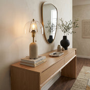 Lumen Avero Travertine Table Lamp