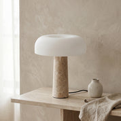 Lumen Kine Travertine Table Lamp