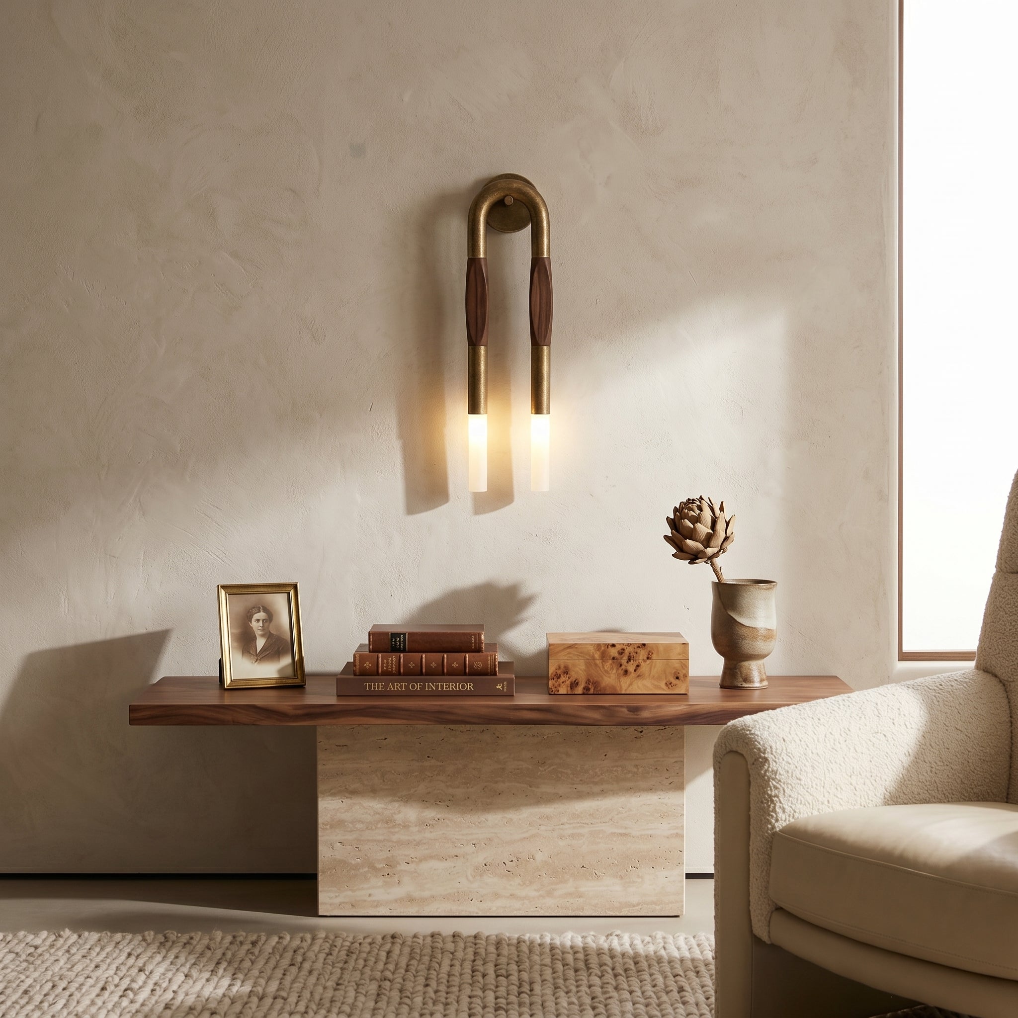 Lumen Horsehair Artistic Wall Sconce