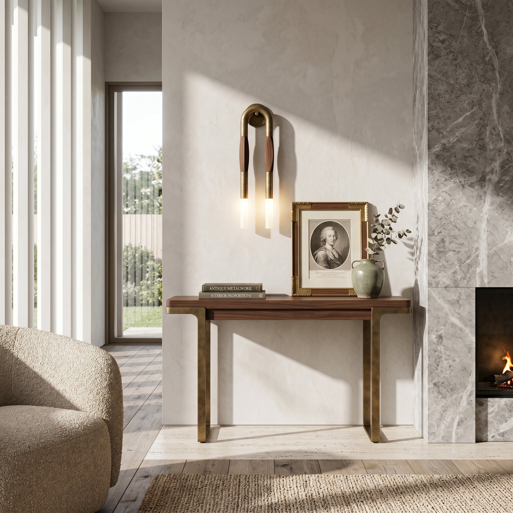 Lumen Horsehair Artistic Wall Sconce