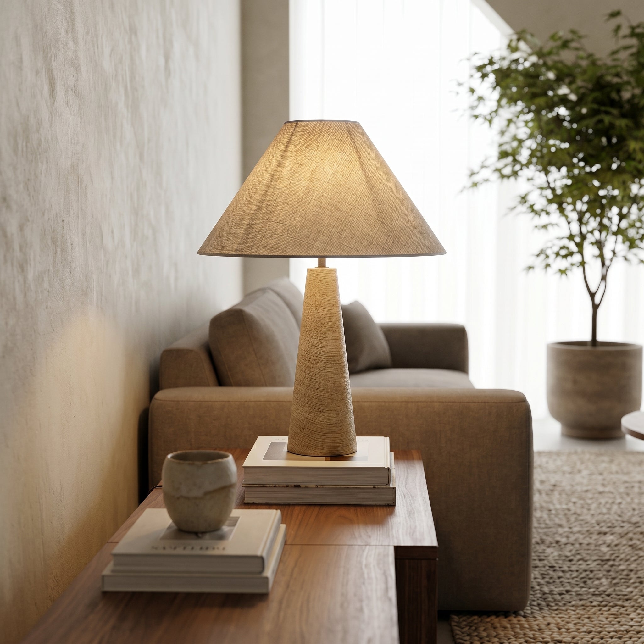 Lumen Lulu Travertine Table Lamp