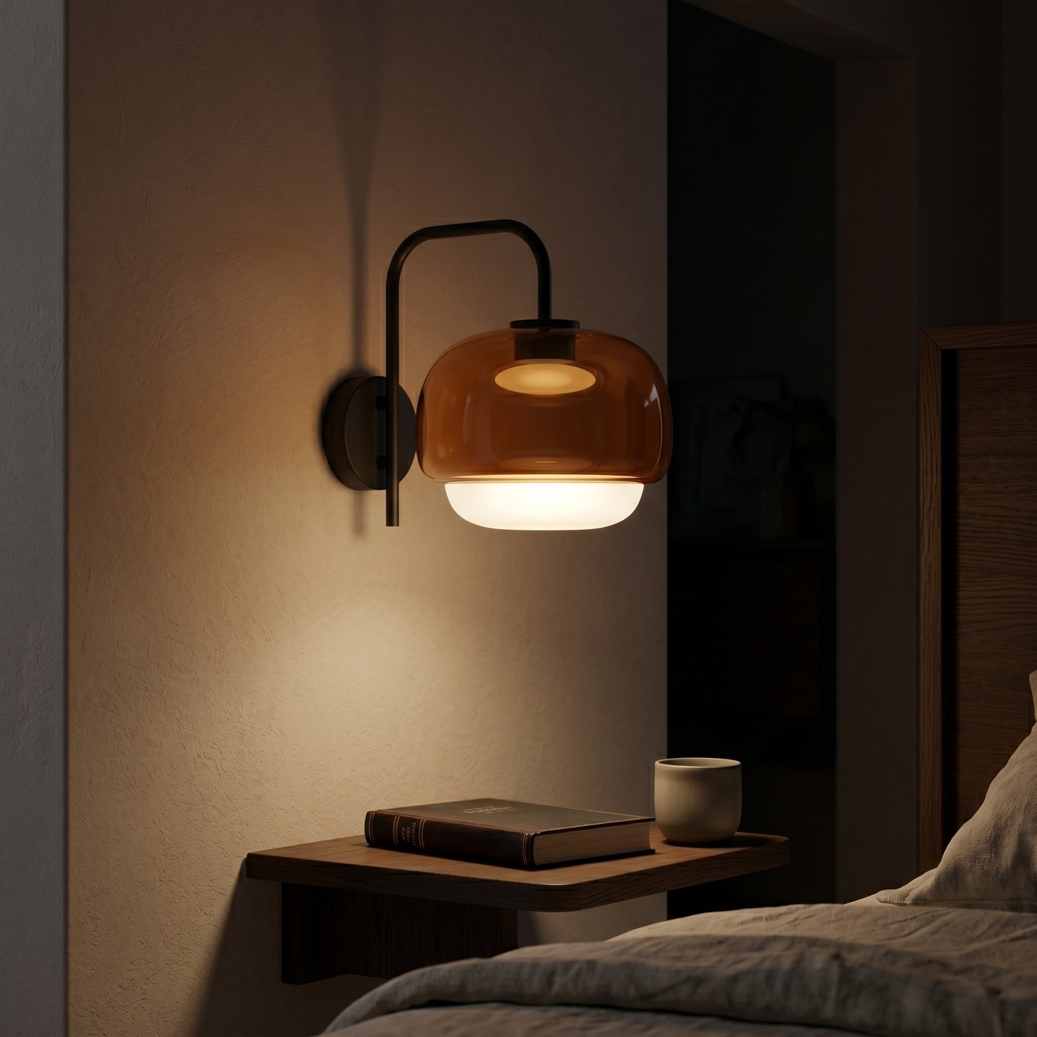 Lumen Tove Glass Shade Wall Sconce