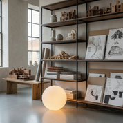 Lumen Resin Globe Floor Lamp