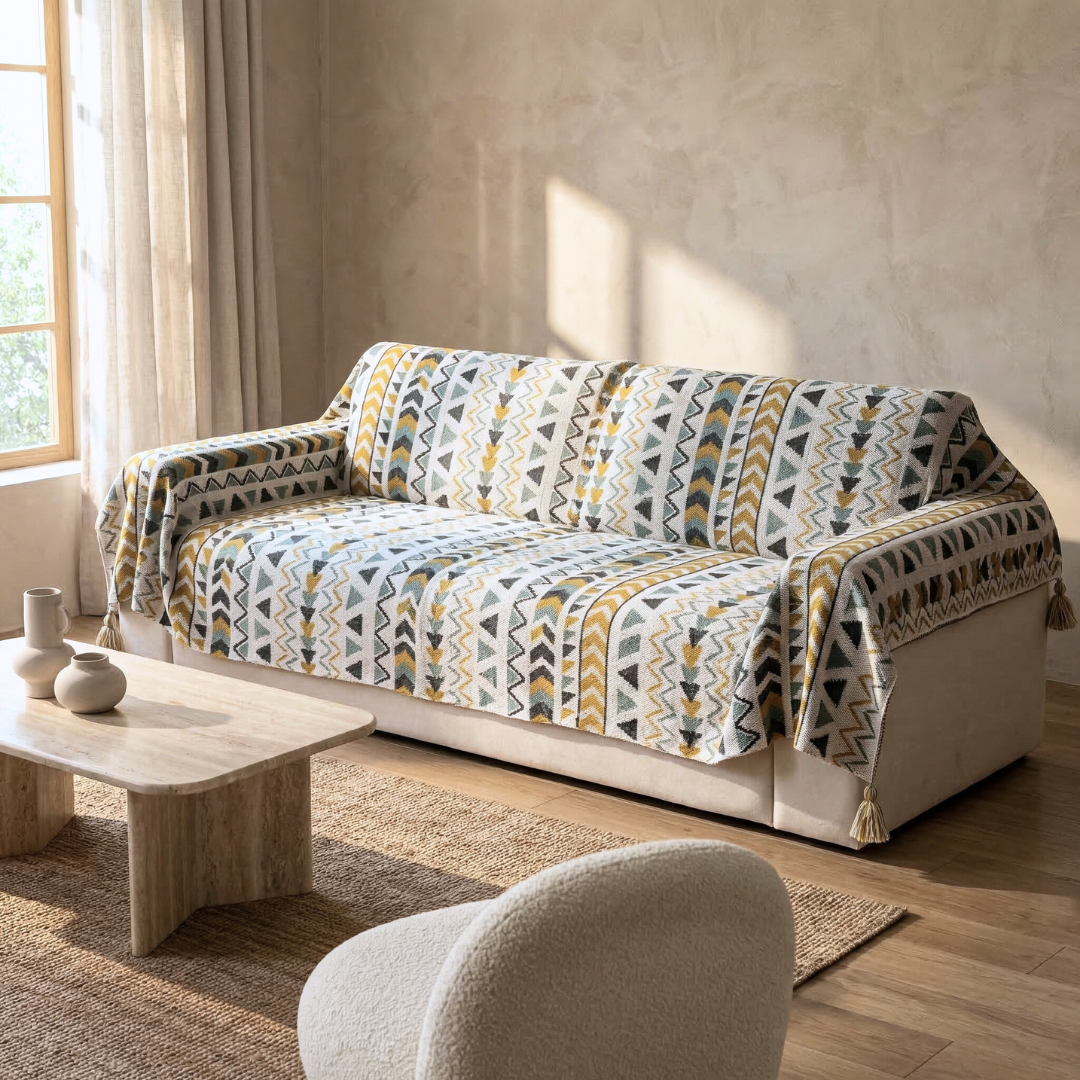 Drapée Tribal Pattern Sofa Throw