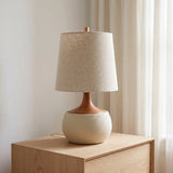 Lumen Thalyn Linen Cement Table Lamp