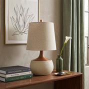 Lumen Thalyn Linen Cement Table Lamp