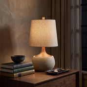 Lumen Thalyn Linen Cement Table Lamp