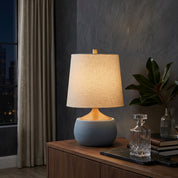 Lumen Thalyn Linen Cement Table Lamp