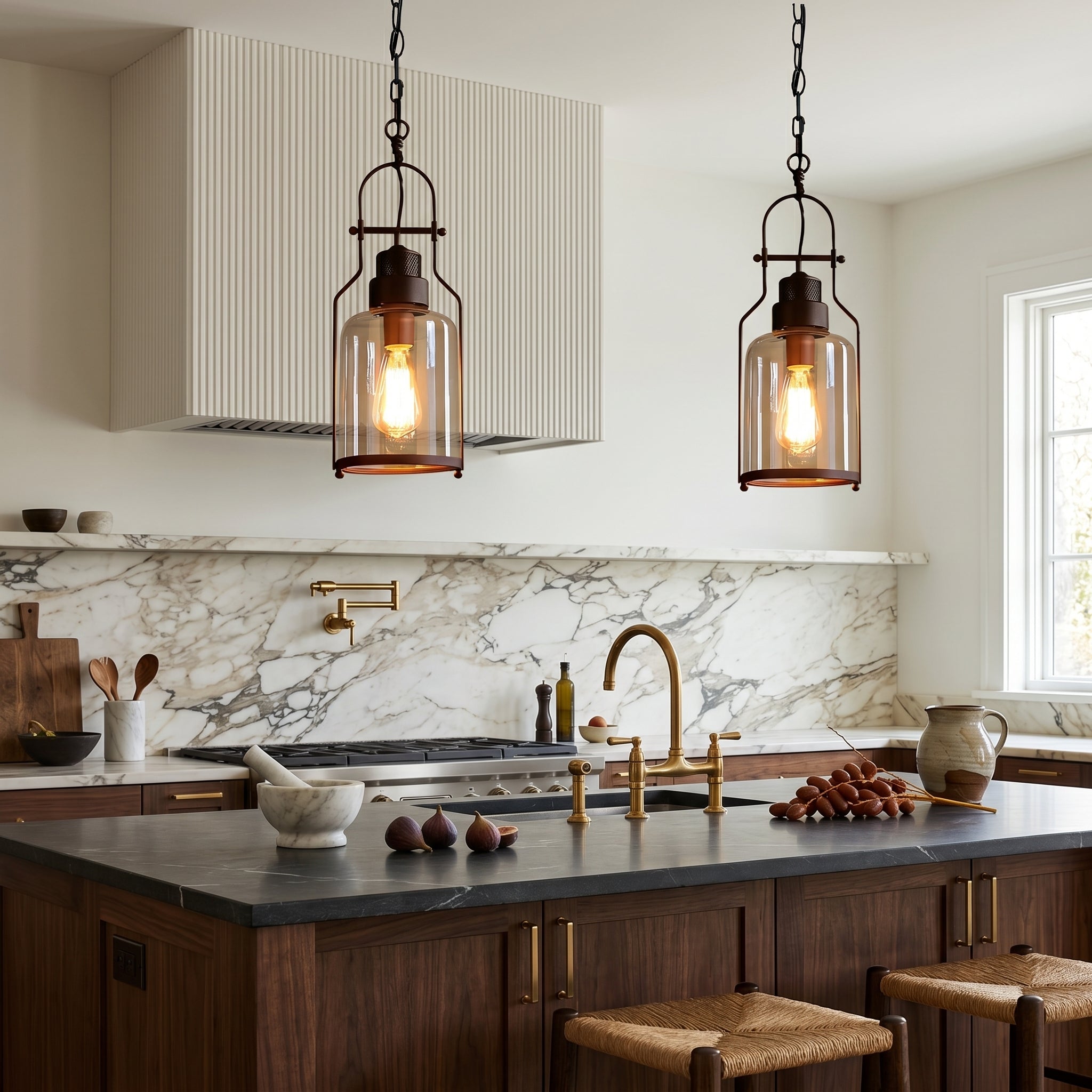 Lumen Morris Metal Glass Pendant