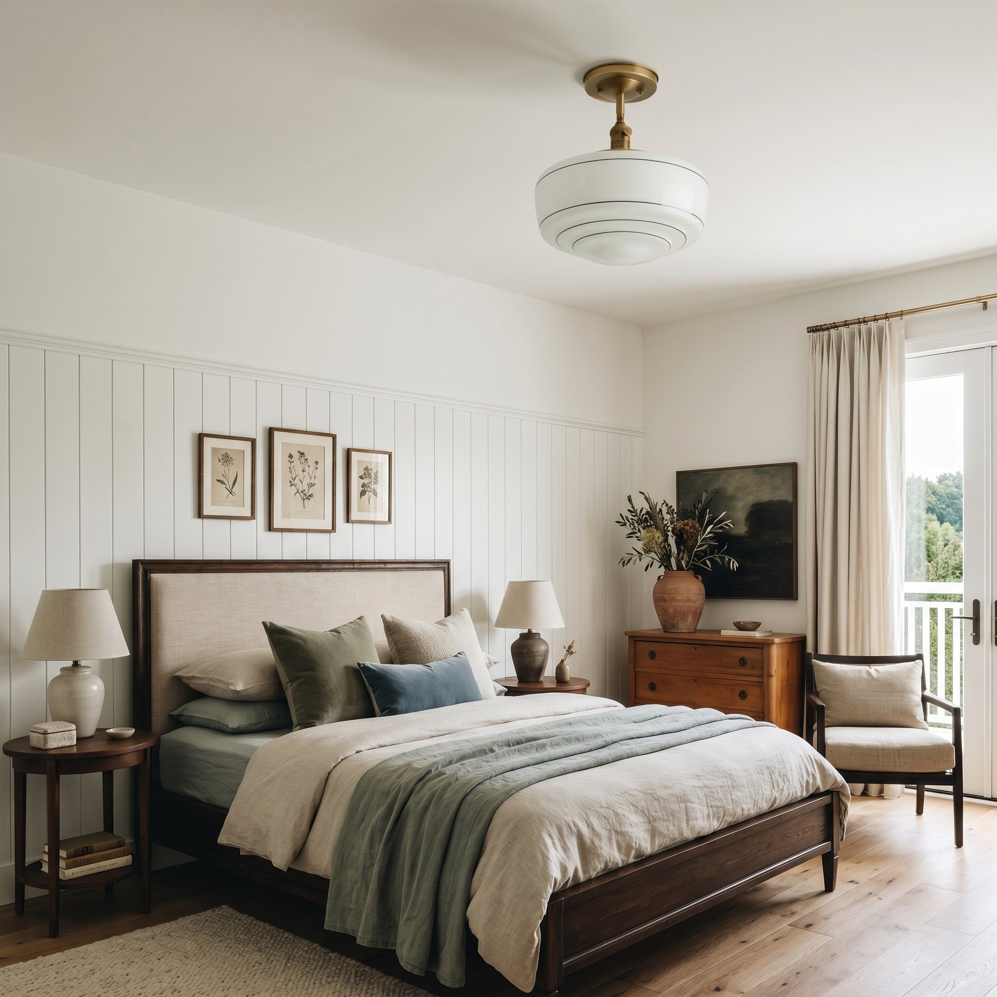 Lumen Talos Round Glass Ceiling Light