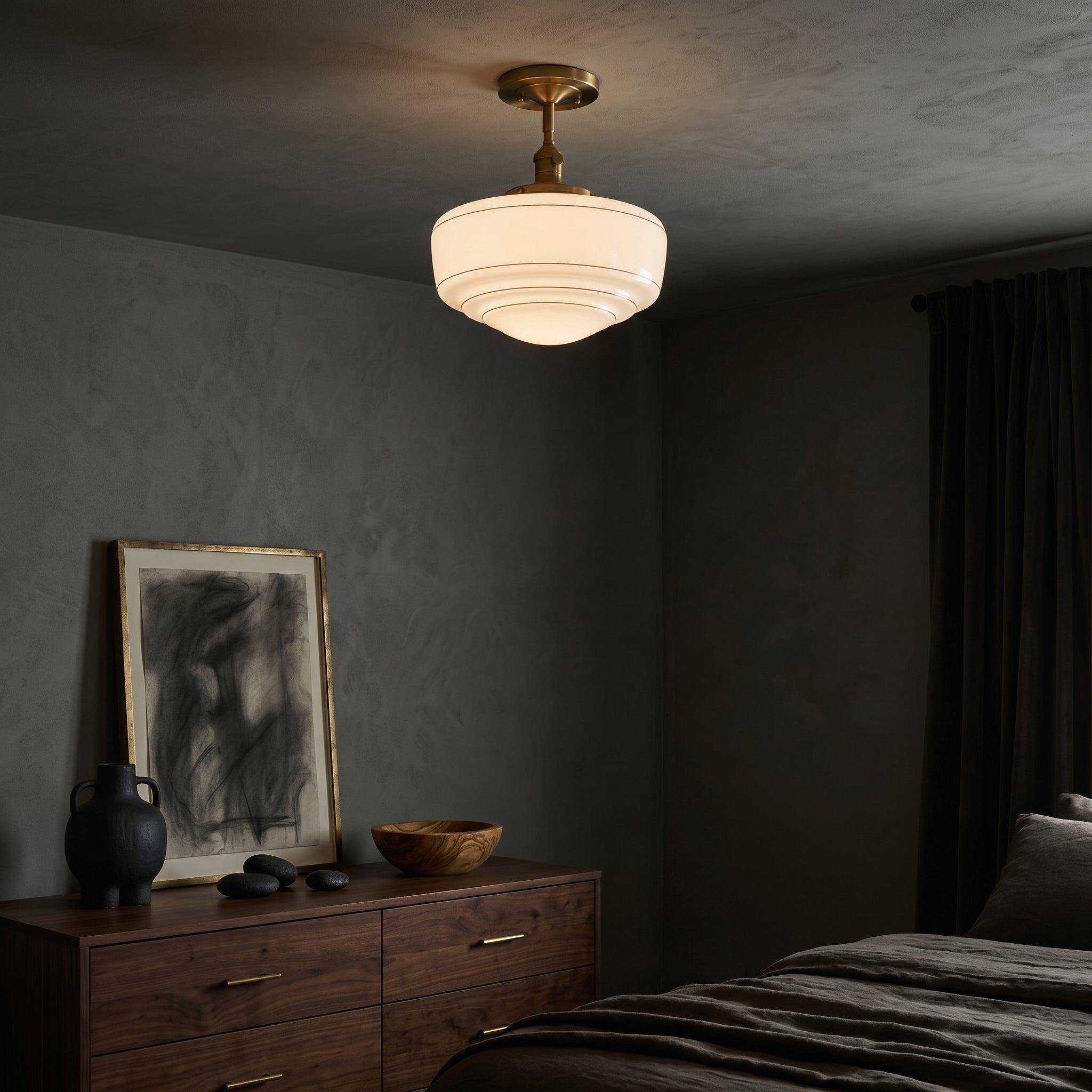 Lumen Talos Round Glass Ceiling Light