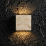 Lumen Travertine Outdoor Wall Lamp