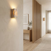Lumen Travertine Outdoor Wall Lamp