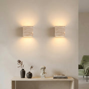 Lumen Travertine Outdoor Wall Lamp