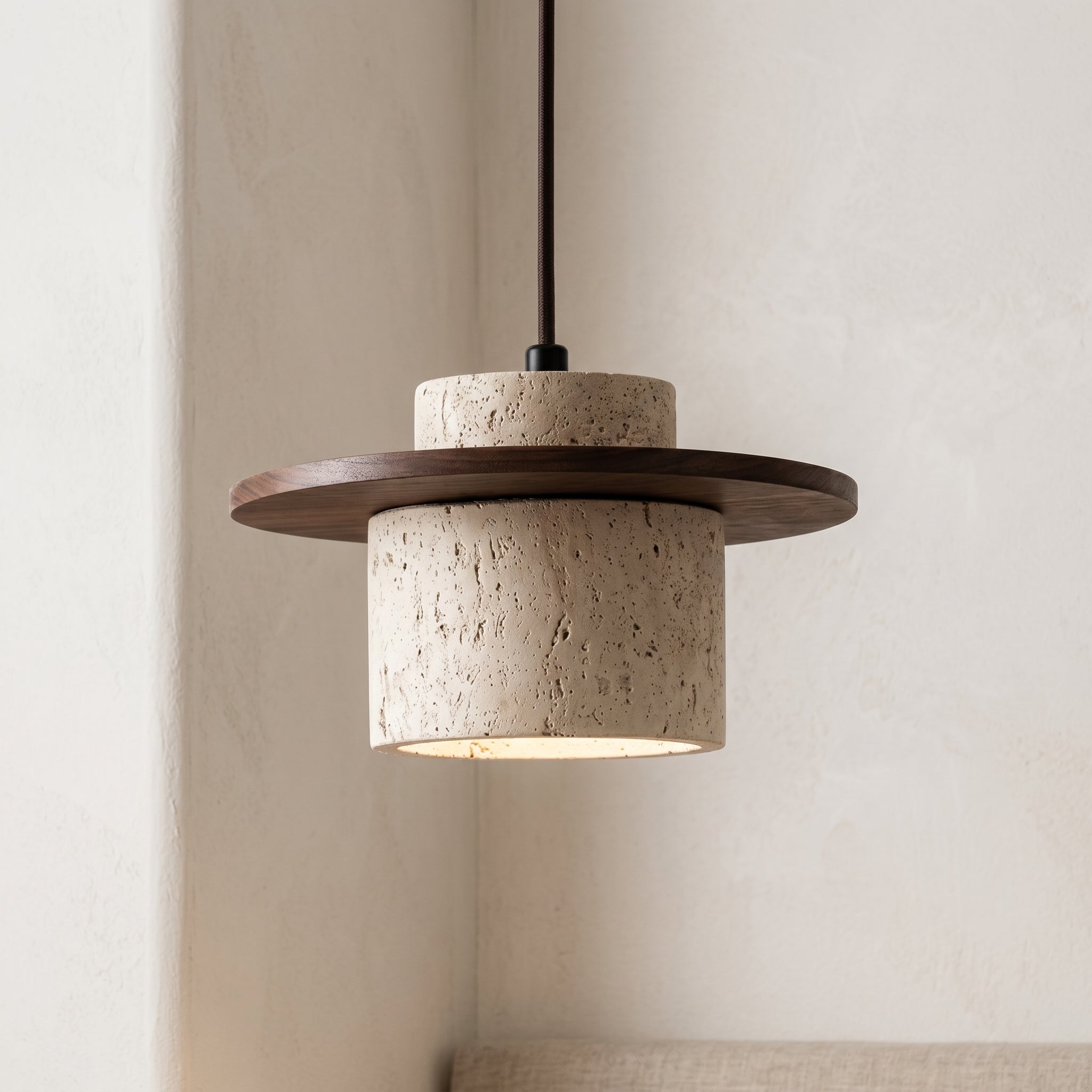 Lumen Coren Travertine Stone Pendant