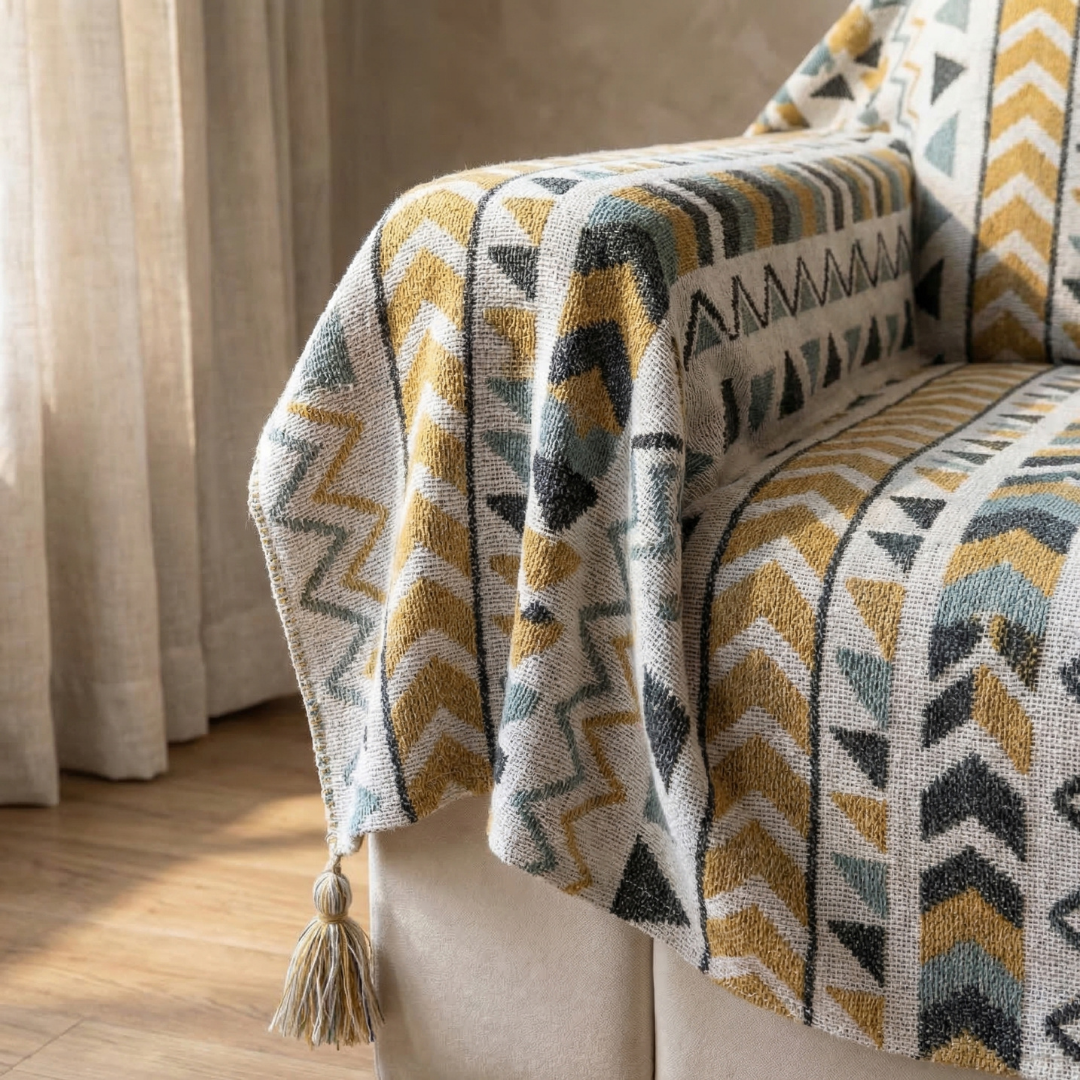 Drapée Tribal Pattern Sofa Throw