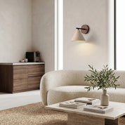 Lumen Travertine Cone Wall Light