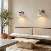 Lumen Travertine Cone Wall Light