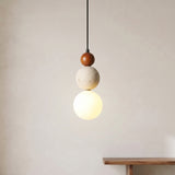Lumen Cream Stone Bedside Pendant