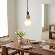 Lumen Cream Stone Bedside Pendant