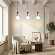 Lumen Cream Stone Bedside Pendant