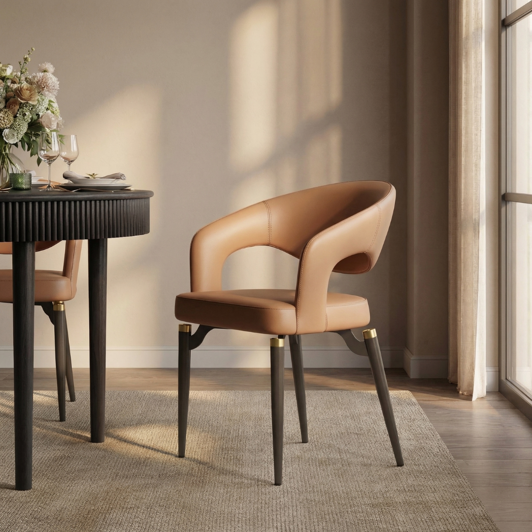 Atelier Faux Leather Dining Chair Set