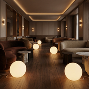 Lumen Resin Globe Floor Lamp