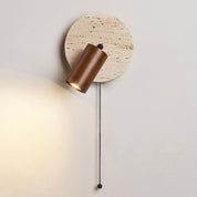Lumen Travertine Rotatable Wall Light
