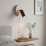 Lumen Travertine Rotatable Wall Light