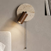 Lumen Travertine Rotatable Wall Light