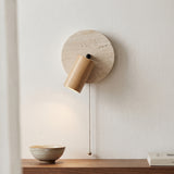 Lumen Travertine Rotatable Wall Light
