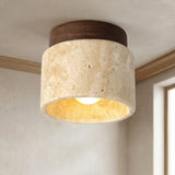 Lumen Travertine Ceiling Fixture