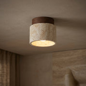 Lumen Travertine Ceiling Fixture