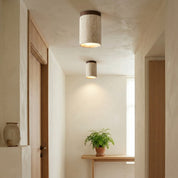 Lumen Travertine Flush Mount