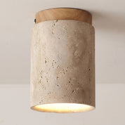 Lumen Travertine Flush Mount